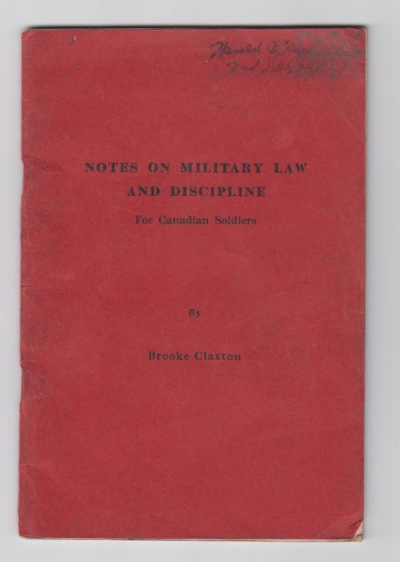 Image for Notes on Military Law and Discipline For Canadian Soldiers