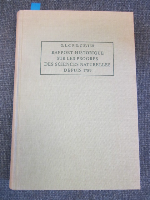 Image for Rapport Historique sur les Progres des Sciences Naturelles depuis 1789
