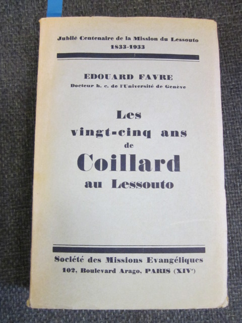 Les vingt-cinq ans de Coillard au Lessouto Image for Les vingt-cinq ans de Coillard au Lessouto