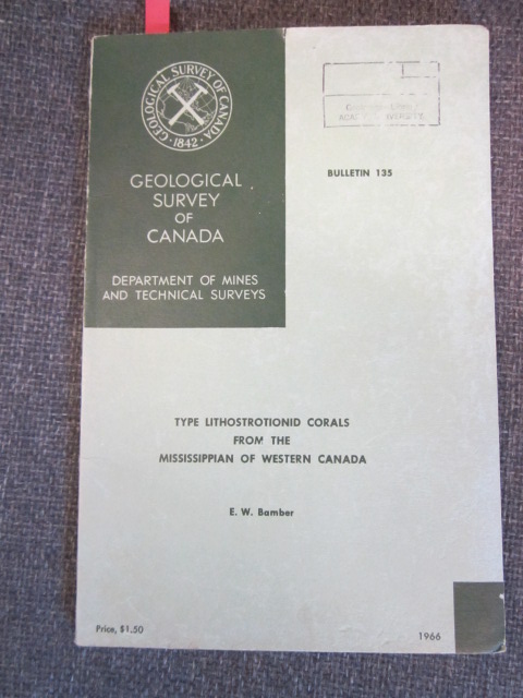 Image for Type Lithostrotionid Corals from the Mississippian of Western Canada
