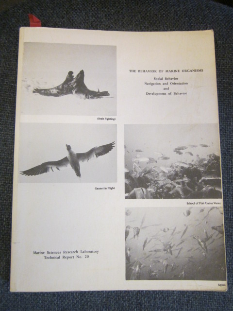 The Behavior of Marine Organisms. Social Behavior, Navigation and Orientation and Development of Behavior Image for The Behavior of Marine Organisms. Social Behavior, Navigation and Orientation and Development of Behavior