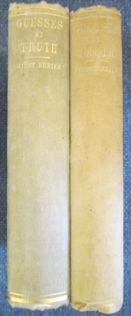 Guesses at Truth by Two Brothers. First and second series. Two volumes. Image for Guesses at Truth by Two Brothers. First and second series. Two volumes.