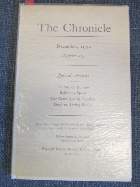 Image for The Chronicle, December, 1932, Number 215