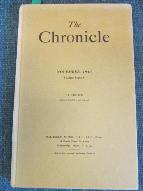 Image for The Chronicle, November 1940, Number 232