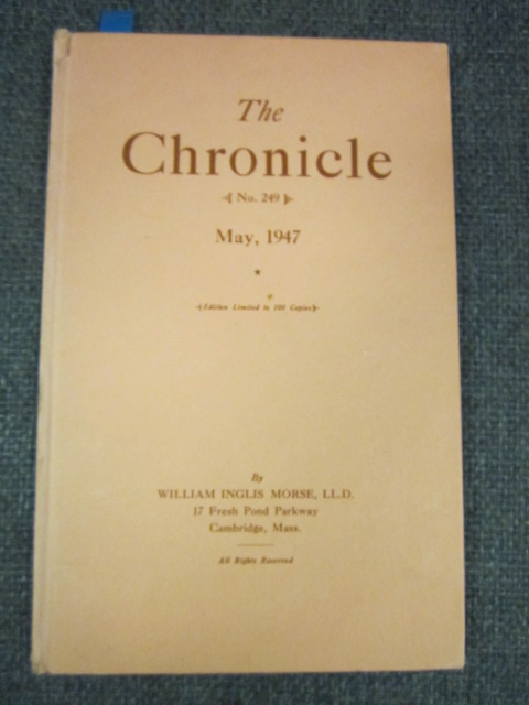 Image for The Chronicle, May, 1947, Number 249