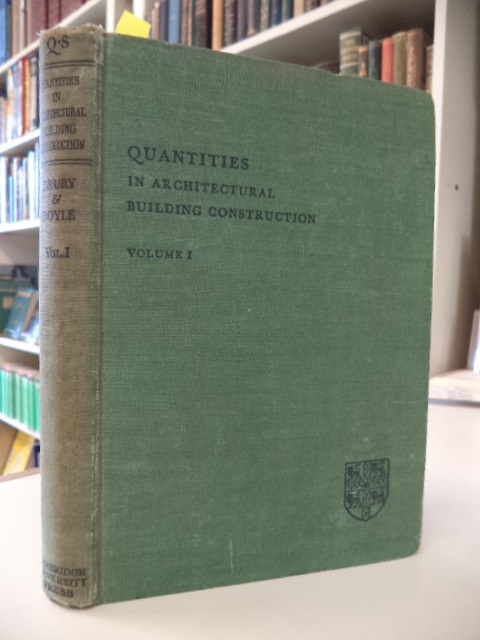 Image for Quantities in Achitectural Building Construction. Volume I