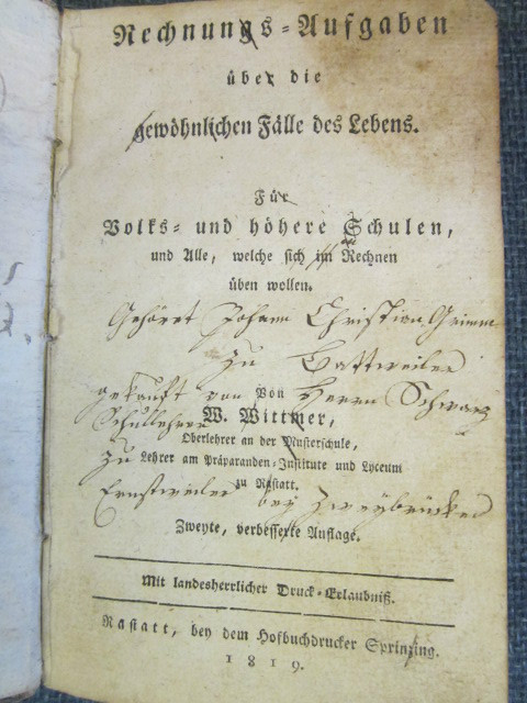 Image for Rechnungs-aufgaben über die gewöhnlichen fälle des lebens Für Volks- und Höhere Schulen, und alle, welche sich im rechnen üben wollen