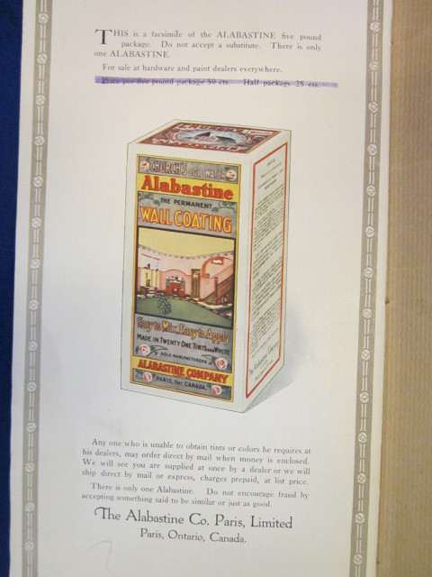 Image for ALABASTINE Design Catalogue: Homes Healthful and Beautifull : Sane and Sanitary Decoration of Homes. Illustrated with Designs in Alabastine Tints with Descriptive Letter Press