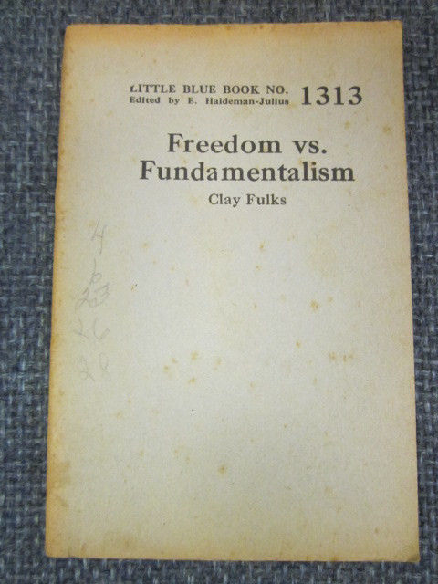 Image for Freedom vs Fundamentalism [Haldeman-Julius LITTLE BLUE BOOK ]
