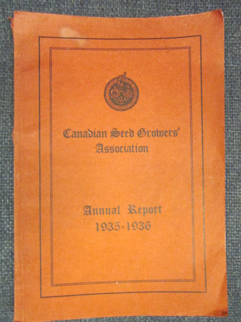Image for 1935 -1936 Canadian Seed Growers' Association Annual Report