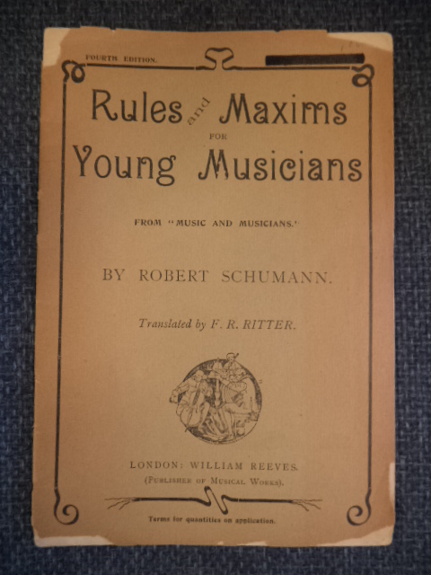 Image for Rules and Maxims for Young Musicians