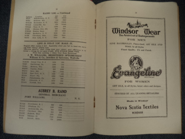 Image for Annapolis Valley Business Directory and Radio Log. 1934 - 35  Comprising Home Buyer's Guide, Radio Log, Bridge Rules, Train and Boat Schedules