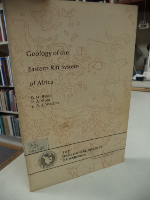 Image for Geology of the Eastern Rift System of Africa (Geological Society of America. Special paper 136)