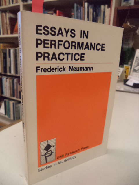 Image for Essays in Performance Practice (Studies in musicology)