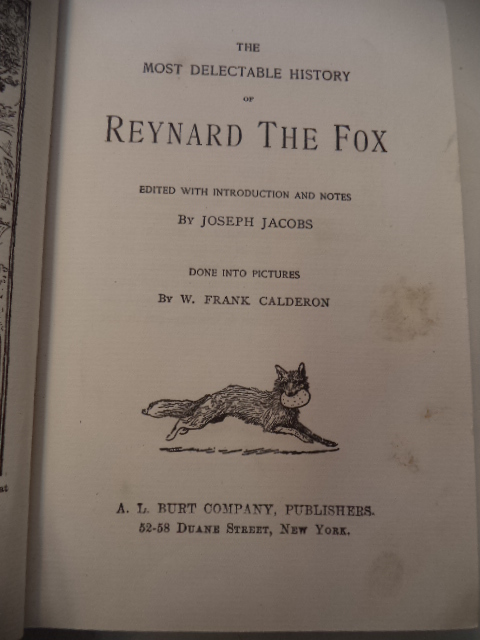 reynard fox poem reynard fox poem