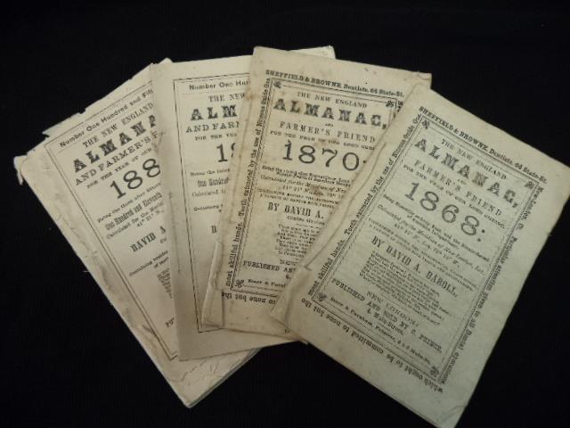 Image for The New England Almanac, And Farmer's Friend For The year of Our Lord 1868 [and 1870, 1879, 1887] Four issues
