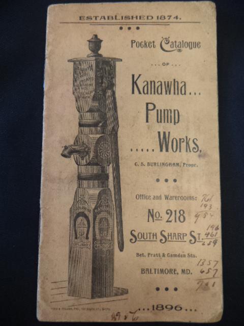Image for Pocket Catalogue of Kanawha Pump Works, 1896