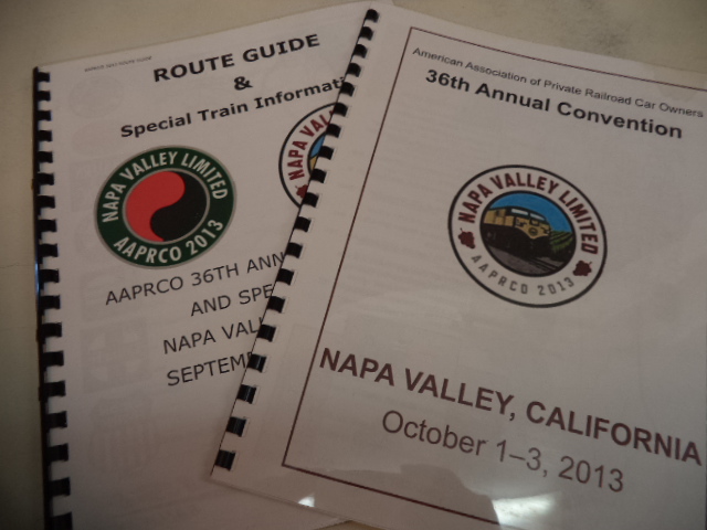 Image for AAPRCO 2013 Napa Valley Limited Route Guide & Special Train Information and Convention Program.