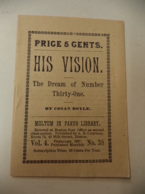 Image for His Vision. The Dream of Number Thirty-One [Multum In Parvo Library Vol. 4, No. 38]