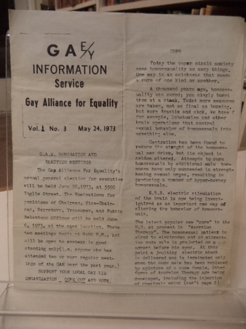 Image for GAE/Y  Gay Alliance for Equality. Vol. I No. 3 May 24, 1973
