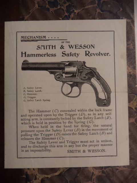 Image for Mechanism of the Smith & Wesson Hammerless Safety Revolver in Calibers 32-100 and 38-100 [advertisement]