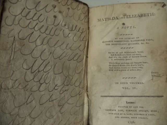 Matilda and Elizabeth, a Novel [volume 4 only]