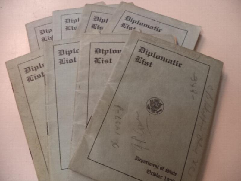 Image for Department of State Diplomatic List (8 examples, 1929-31)