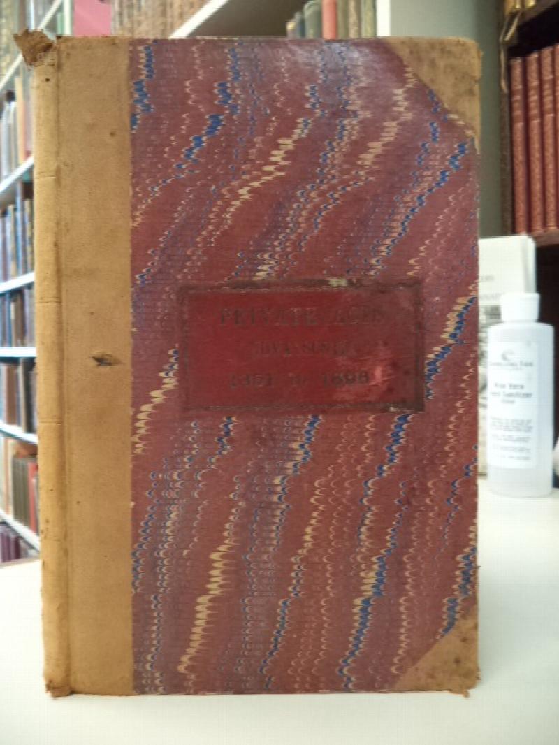 Image for Index to Private Acts of the Legislature of Nova Scotia, from 1851 - 1896
