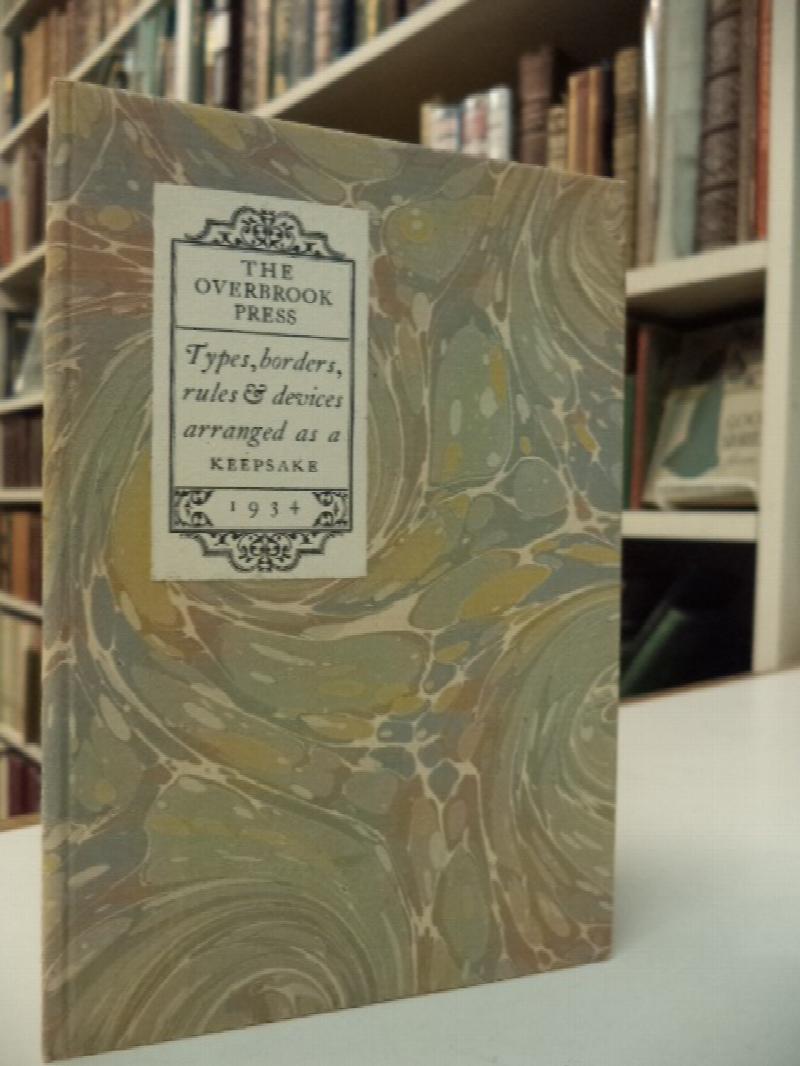 Image for Overbrook Press : The Types, Borders, Rules & Devices of the Press arranged as a Keepsake