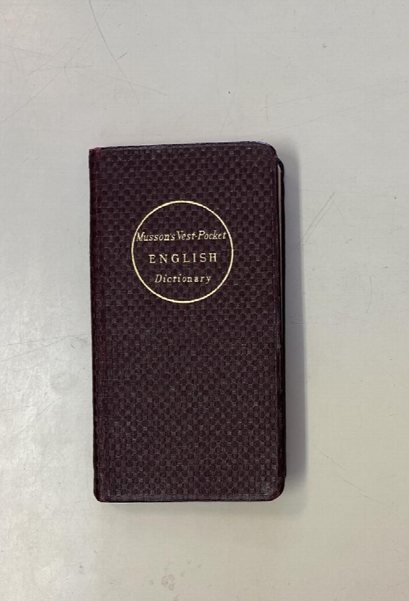 Image for Musson's Vest-Pocket English Dictionary. Including Foreign Section of Useful Words and Phrases in Ten Languages