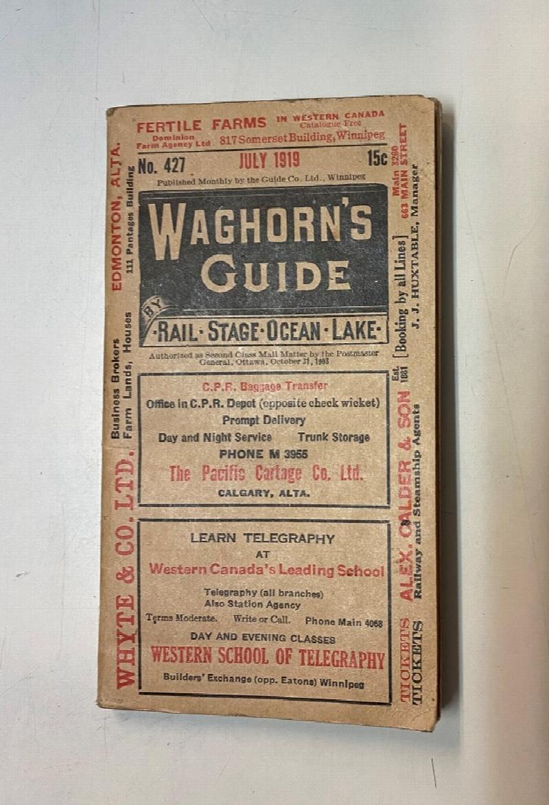 Image for Waghorn's Guide. No. 427 : July 1919 [with the maps]