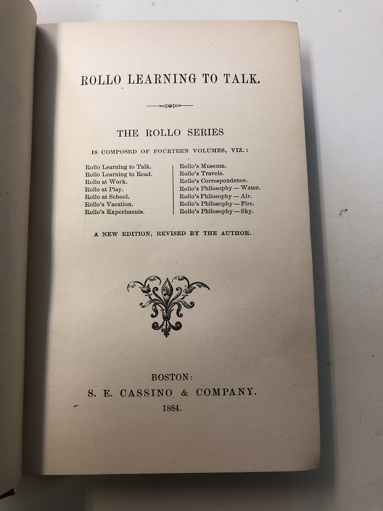The Rollo Books : The Rollo Series. [13 of 14 volumes] : Rollo Learning ...